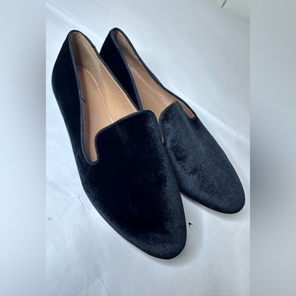 J. Crew Factory Black Velvet Loafers size 9 - Picture 3 of 7